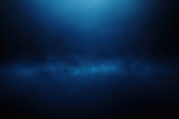 Deep blue underwater scene with light filtering through water creating a serene and mysterious atmosphere