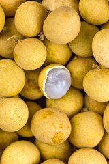 Fresh Longan Fruit Vertical Product Close Up