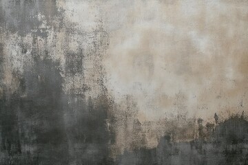 Obraz premium Abstract textured surface with rough patches of dark gray and beige tones creating a weathered and distressed appearance conveying age and erosion