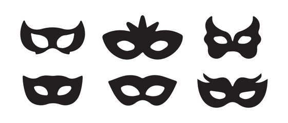 Costume and Masquerade Mask Shapes Collection
