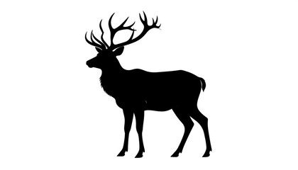 Black silhouette of a deer (2)