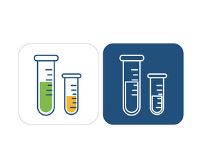 Chemistry Laboratory Test Tubes Icon Set