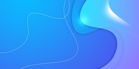 Illustration in the style of wave-shaped patterns with blue gradient for online work and presentations