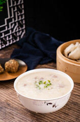 Century Egg and Pork Congee Warm Breakfast Bowl