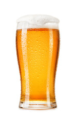 Chilled Beer with Rising Bubbles Refreshing Drink