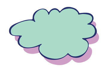 Hand drawn speech bubble Blank empty message box Textbox frame for banners, price tags, stickers, design