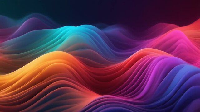 Vibrant matrix color flows creating seamless abstract gradient waves with glowing futuristic transitions and smooth fluid motion loop