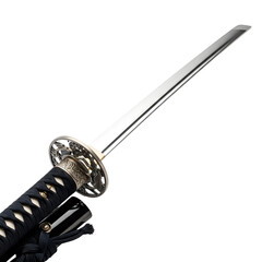 Traditional Japanese Samurai Katana Sword isolated on white background