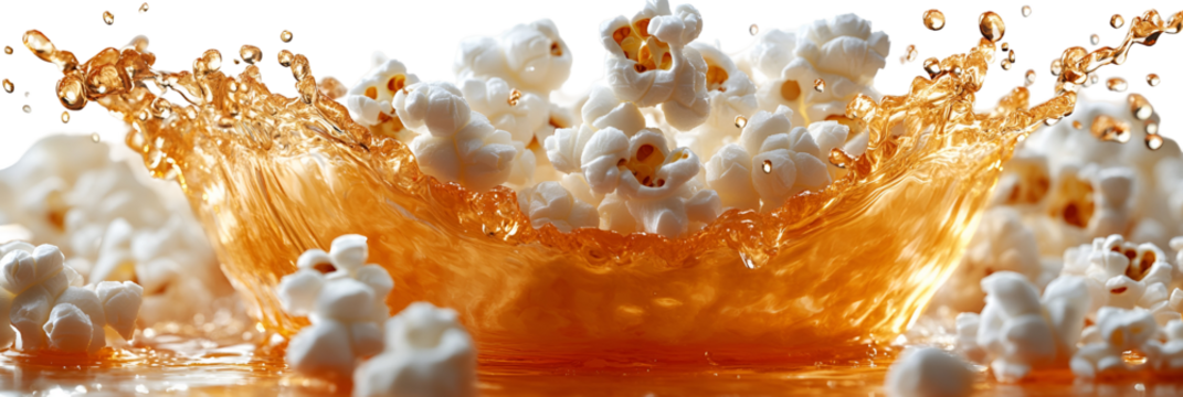 Abstract blending of orange and white colors