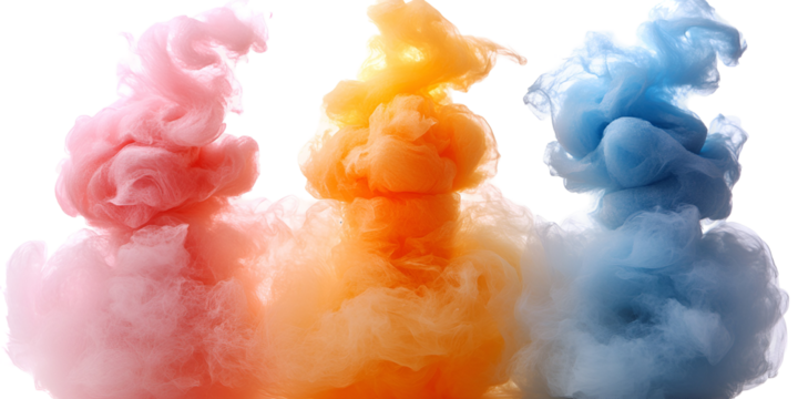 Abstract colorful smoke shapes background
