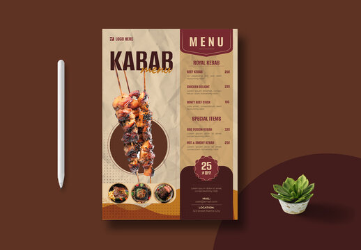 Kebab Food Menu Template