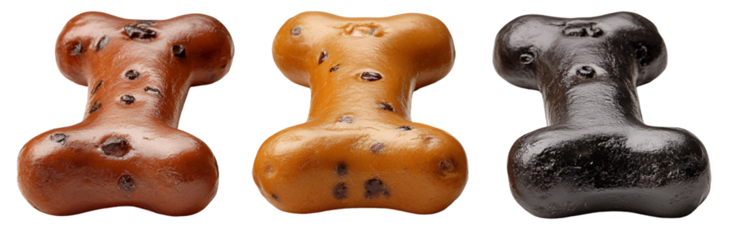 Abstract figures in different color palettes