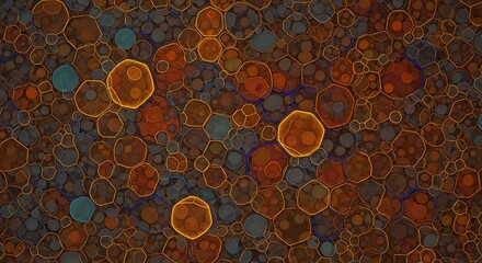 Abstract Cellular Structure - A Detailed Microscopic View of Organic Forms.