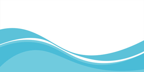 Blue and white business wave banner background. vector