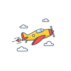 vector illustration of airplane