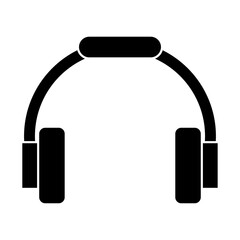 Headphone vector silhouette , clip art, and symbol. Shilhouette of headphone  concept and simple design
