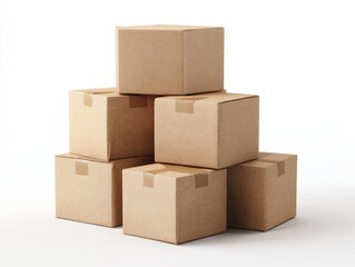 Obraz premium Stack of cardboard boxes