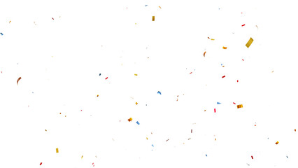 Realistic Confetti Falling Effect – Isolated decoration pieces with PNG overlay and transparent background for Celebration Concepts