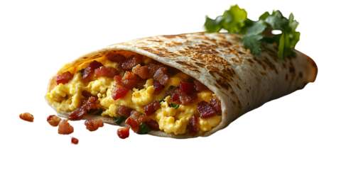 Appetizing burrito ready to enjoy