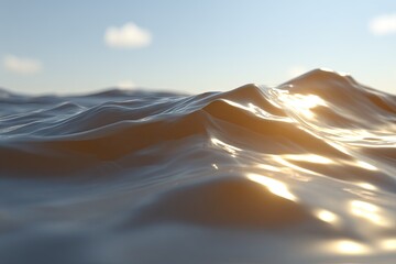 Close-up view of sunlit ocean waves