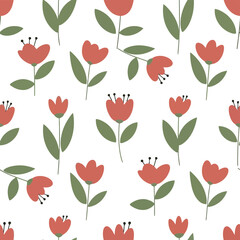 Charming abstract floral pattern gentle spring flower art for fabric and design vector