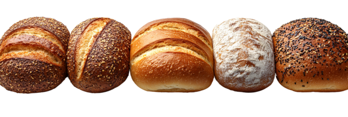 Assorted breads and rolls display