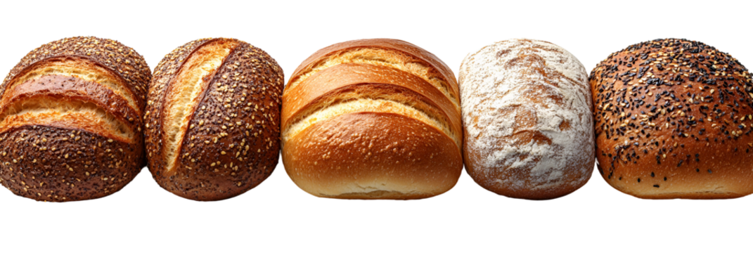 Assorted breads and rolls display