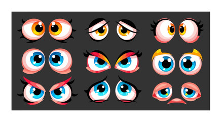 Cartoon Eyes Collection Expressive Emotions for Animation & Design