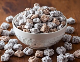 bowl of puppy chow (muddy buddies)
