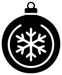Fototapeta premium Elegant Christmas Ornament with Delicate Snowflake Design for Festive Celebrations