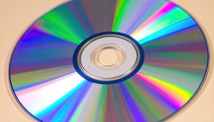 Holographic CD Macro: Rainbow Arcs and Glossy Reflections