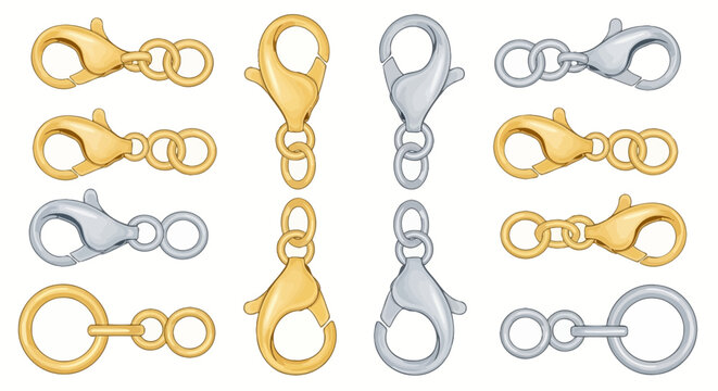 Assortment of Lobster Clasp Designs in Gold and Silver Tones