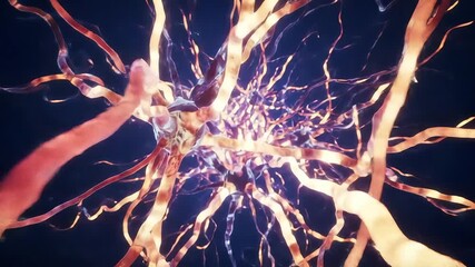 Abstract visualization of glowing neural network activity, representing complex brain function, artificial intelligence, and digital data processing within a futuristic technological concept. - Powered by Adobe