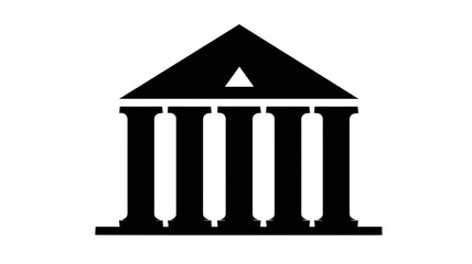 Vector illustration of an ancient Greek column for architecture or justice concepts like a temple or court building