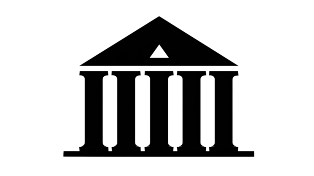 Vector illustration of an ancient Greek column for architecture or justice concepts like a temple or court building