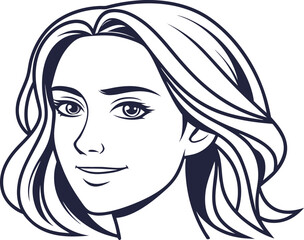 Avatar Set in Outline Style. Minimal Outline Avatars Collection. People Avatars Line Art Set. Modern Outline Faces Icons. Linear Avatar Profile Illustration. Simple Outline Portraits Collection