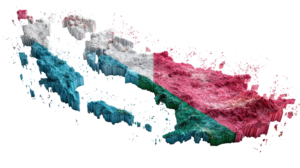 Abstract watercolor paint strokes outline a European Union map with a Greece flag silhouette design