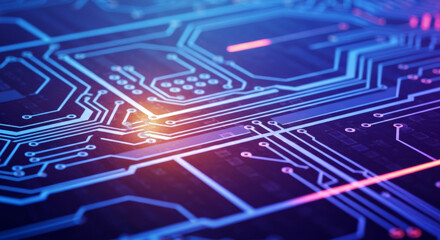 Abstract background in high-tech style with artificial lighting.