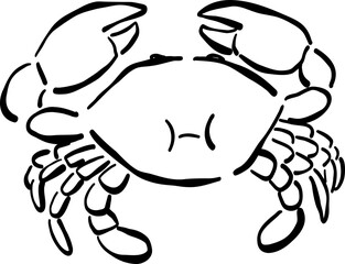Hand Drawn Crab, Whimsical Wedding Food Illustration