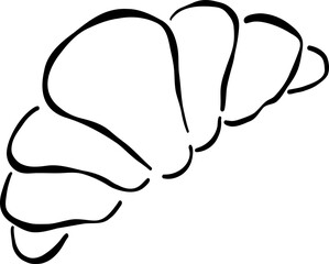 Hand Drawn Croissant, Whimsical Wedding Food Illustration