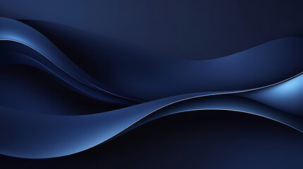 Obraz premium Abstract flowing dark blue fabric with subtle shimmering highlights