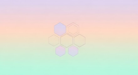 Pastel Gradient Background with Hexagonal Pattern Technology and Modern Design