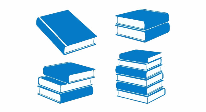 Collection of blue books icon