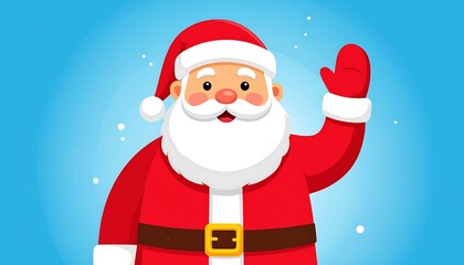 Cartoon Santa Claus waving (2)