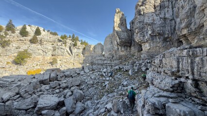 Hiking, adventure and exploration in dangerous, wild and scary mountains