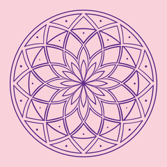 Cosmic Mandala Art with Dreamy Watercolor and Starry Texture – Spiritual Geometry Design