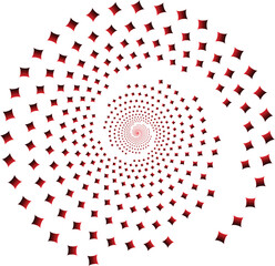 Abstract geometric design with vibrant color accents and text elements