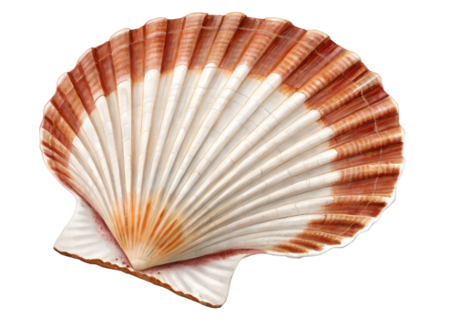 Beautiful Scallop Shell Close-Up Photography