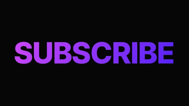 Subscribe Rolling Letters CTA - Kinetic Typography on Black, 4K