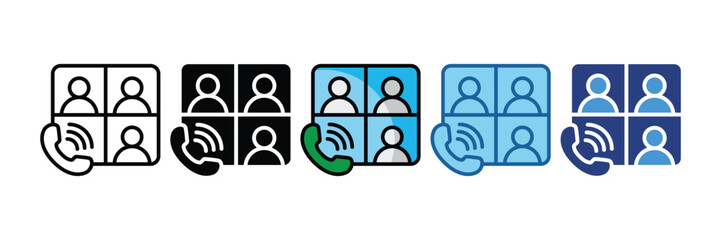 Conference Call  Icon Element For Design